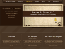 Tablet Screenshot of preparetobloom.com